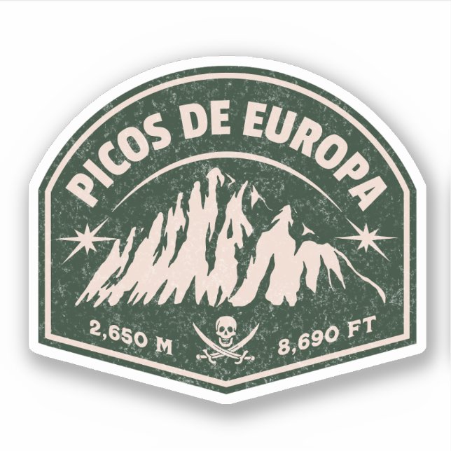 Adesivo Vintage Picos de Europa Cantabrian (Frente)