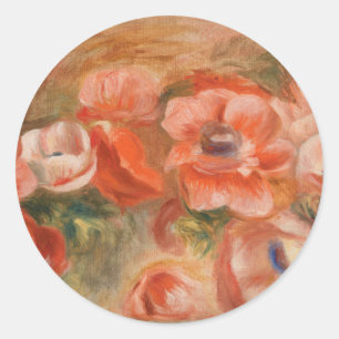 Adesivo Vintage Pierre Auguste Renoir - Anemonas Azuis Ros