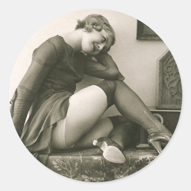 Adesivo Vintage Pin-Up Girl Stickers (Frente)