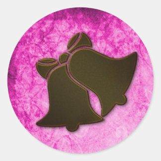 Adesivo Vintage Pink e Brown Bells Envelope Seals