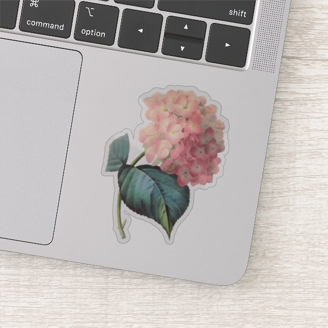 Adesivo Vintage Pink Hydrangea Floral (Detalhe)