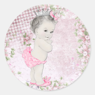 Adesivo Vintage Pink Princess Chá de fraldas Stickers