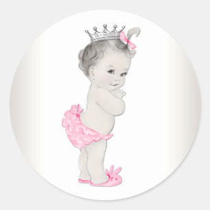 Adesivo Vintage Pink Princess Chá de fraldas Stickers