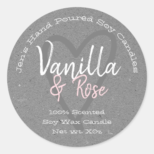 Adesivo Vintage, Pintage, Velas, Cinza, Papel Kraft (Frente)