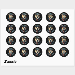 Adesivo Vintage Pitbull Biker