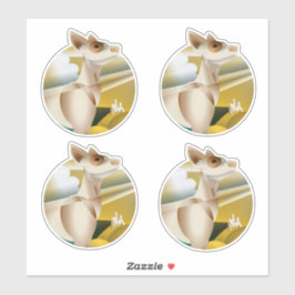 Adesivo Vintage Podenco Art Deco Design