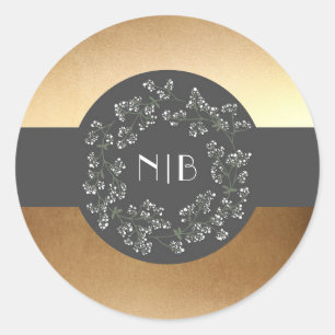 Adesivo Vintage, porém moderna coroa Dourada