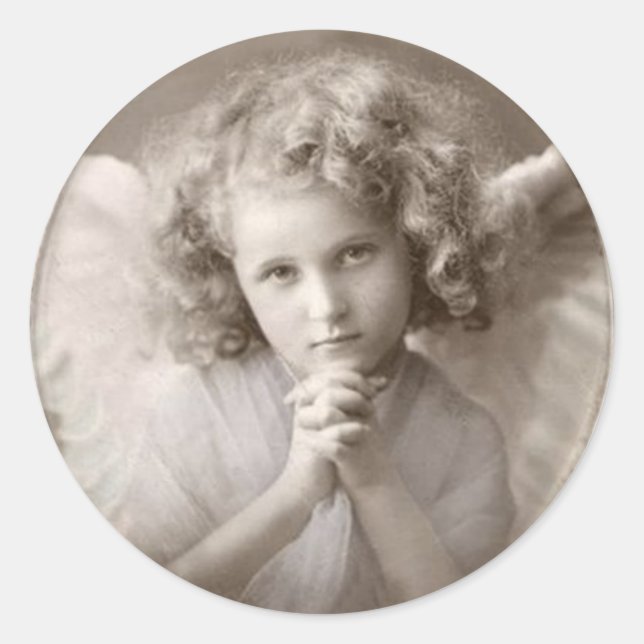 Adesivo Vintage Praying Angel Girl (Frente)