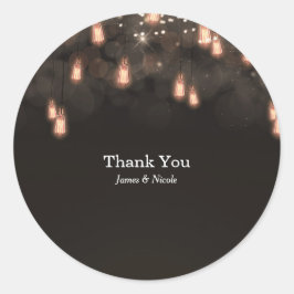 Adesivo Vintage Prendendo Lâmpadas Rustic Weding Favor