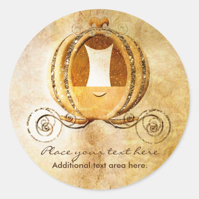 Adesivo Vintage Princess Cinderella Carruagem Label Sticke (Frente)