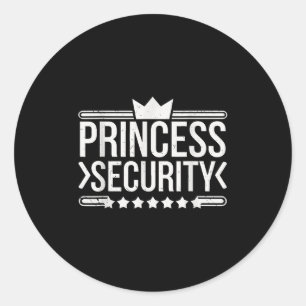 Adesivo Vintage Princess Security Boys Irmão Birthday Da