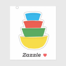 Vintage Pyrex Cores Primárias Misturando Vinheta