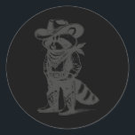Adesivo Vintage Raccoon Cowboy Trash Panda Ocidental<br><div class="desc">Vintage Raccoon Cowboy Trash Panda País Ocidental</div>