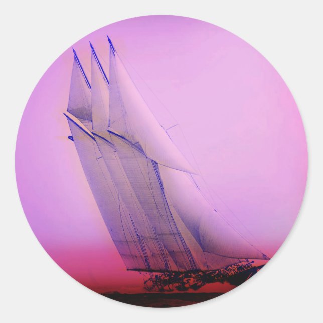 Adesivo Vintage Racing Yacht Sticker (Frente)