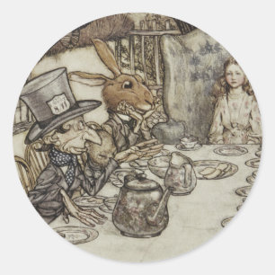Adesivo Vintage Rackham Mad Tea Party Alice no País das Ma
