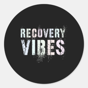 Adesivo Vintage Recovery Vibes Sober Clean Aa Na Family Su