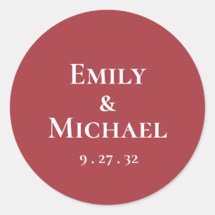 Adesivo Vintage Red Burgundy White Roses Names Sticker