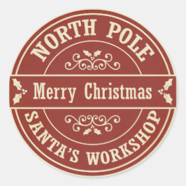 Adesivo Vintage red Felry Christmas North Poli sticker