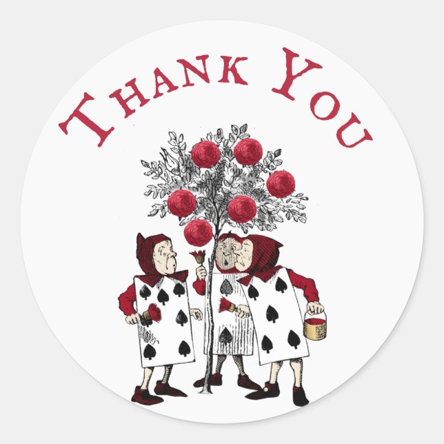 Adesivo Vintage Red Painting the Rosa Obrigado (Frente)