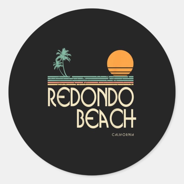 Adesivo Vintage Redondo Beach California (Frente)
