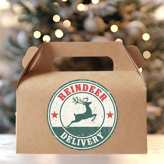 Adesivo Vintage Reindeer Delivery Christmas  (Criador carregado)