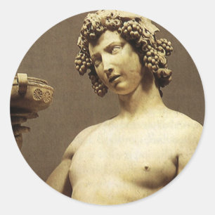 Adesivo Vintage Renaissance Statue Bacchus por Michelangel