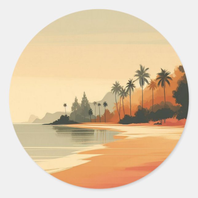 Adesivo Vintage/Retro Beach/tropical (Frente)