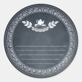 Adesivo Vintage Retro-Chalk, Recipiente E Vinheta-Presente