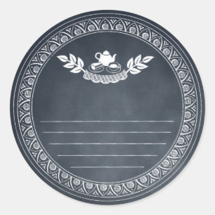 Adesivo Vintage Retro-Chalk, Recipiente E Vinheta-Presente