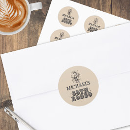 Adesivo Vintage Retro Cowboy Rodeo 50ª Festa de aniversári