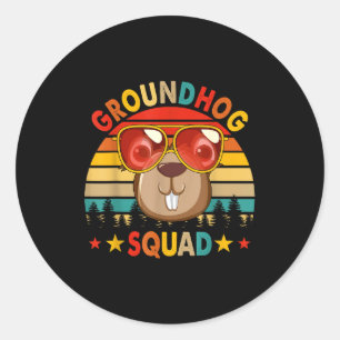 Adesivo Vintage Retro Esquilo Engraçado Equipe Esquilo Ócu