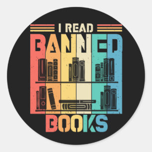 Adesivo Vintage Retro Eu Li Livros Banidos Para O Livro