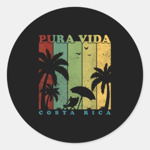 Adesivo Vintage Retro Férias De Verão Costa Rica Pura Vida