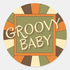 Adesivo Vintage Retro Groovy Baby Sticker