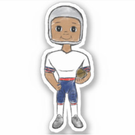 Adesivo vintage retro jogador de futebol Red Blue cinza si