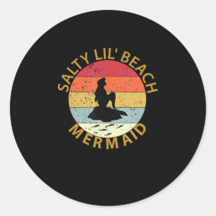 Adesivo Vintage Retro Mermaid Salty lil’ Beach 70s Merma