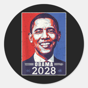 Adesivo Vintage Retro Obama 2028 48º Presidente América
