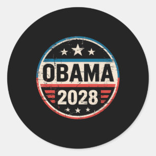 Adesivo Vintage Retro Obama Para O Presidente 2028 Tee Pre