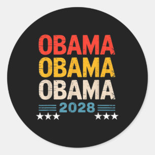 Adesivo Vintage Retro Obama Para Presidente 2028