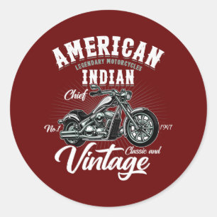 Adesivo Vintage Retro Old Biker American Motorcycle