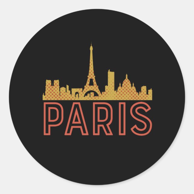Adesivo Vintage Retro Paris City France Viagem (Frente)
