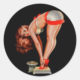 Adesivo Vintage Retro Peter Driben Pinup Girl em escala