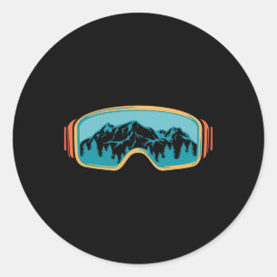 Adesivo Vintage Retro Skiing 80s 90s esquiadores de neve M