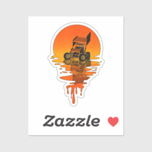 Adesivo Vintage Retro Style Sprint Car