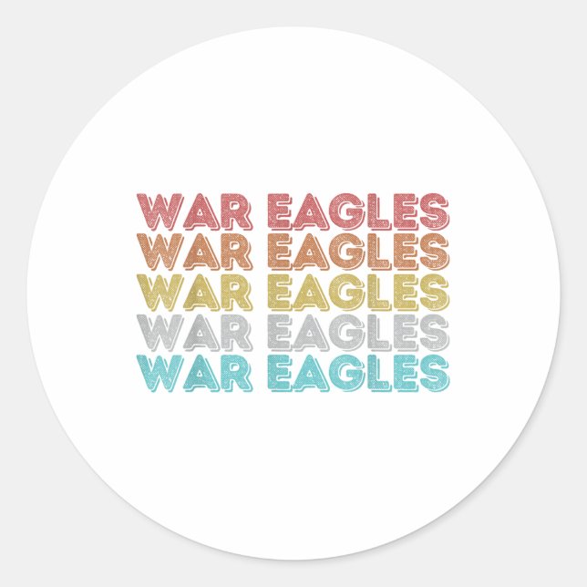 Adesivo Vintage Retro War Eagles (Frente)