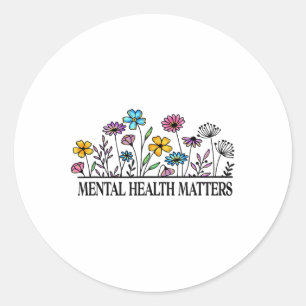 Adesivo Vintage Retro Wildflower Mental Health S Consciênc