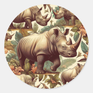 Adesivo Vintage Rhino Seamless