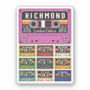 Adesivo Vintage Richmond City viagem