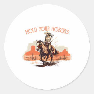 Adesivo Vintage Rodeo Cowboy Segura Seus Cavalos Horseback