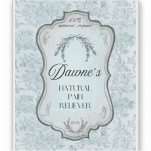 Adesivo Vintage Rosemary Antique Jar Botão